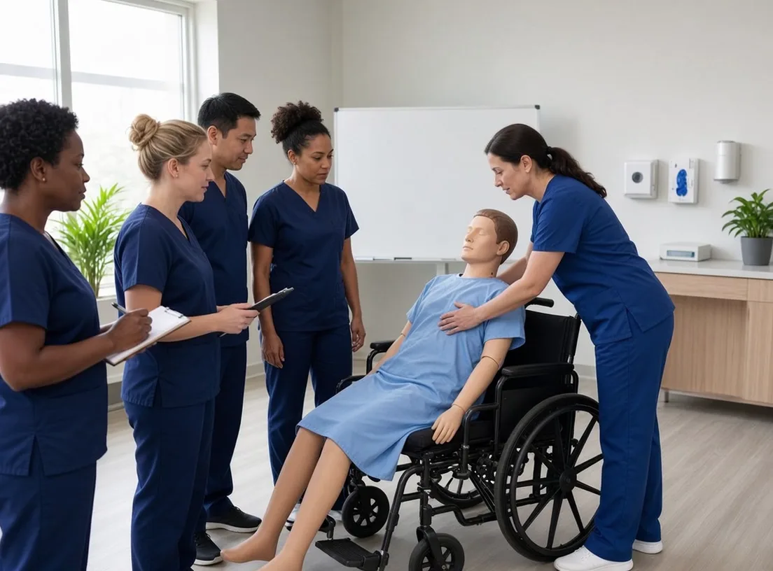 Caregivers in an orientation class